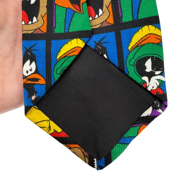 Vintage 90s Looney Tunes Men's Tie USPS Stamp Collection Warner Bros Cartoon USA - Picture 11 of 14